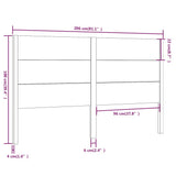Headboard White Solid Pine Wood 206x4x100 cm Durable Headboard 818741