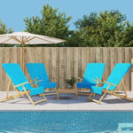 Beach Towels 4 pcs Turquoise 60x135 cm Fabric 400 GSM 3157060