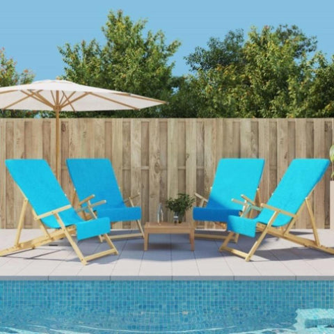 Beach Towels 4 pcs Turquoise 60x135 cm Fabric 400 GSM 3157060