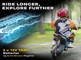 24V Electric Motorbike with Twist Grip Throttle, Music, Horn, 12" Pneumatic Tyres, 16km/h Max Speed T3398P378952