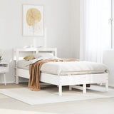 Bed Frame without Mattress White 120x190 cm Small Double Solid Wood Pine 3306166