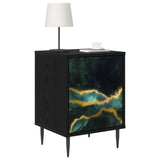 Bedside Cabinet WIJHE 2 pcs Black Oak 36 x 33 x 51 cm 8007240