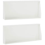 Retaining Wall 2 pcs 100 x 12 x 50 cm Steel White 8015151