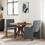 Dining Chairs with Wheels 2 pcs Dark grey 57 x 66 x 94 cm 42017802