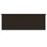 Outdoor Roller Blind 400x140 cm Brown HDPE 312977