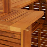 Garden Bar Set Natural Wood Solid Acacia Wood Large Durable 3116007
