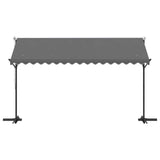 Free Standing Awning Grey 4 x 3 m Polyester 42033632