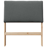 Upholstered Headboard Dark Grey 80 cm Solid Pine Wood 879310