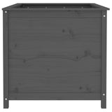 Garden Raised Bed Grey 119.5x82.5x78 cm Solid Wood Pine 825312
