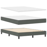 Box Spring Bed with Headboard Dark Grey 200 x 140 cm Fabric 3341042