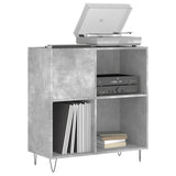 Record Cabinet Concrete Grey 84.5x38x89 cm Engineered Wood 831776