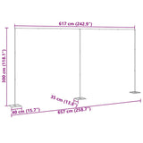 Wedding Arch Gold 657 x 35 x 300 cm Steel 42023042