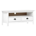 ZNTS TV Cabinet Hill White 110x40x47 cm Solid Pine Wood 288924