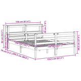 Bed Frame with Headboard without Mattress 150x200 cm King Size 3305945