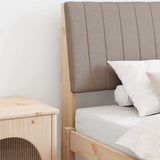 Upholstered Headboard Taupe 100 cm Solid Pine Wood 879412