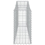 Arched Gabion Baskets 10 pcs 200x30x60/80 cm Galvanised Iron 3145396