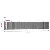 Fence Panel Brown 1218x186 cm WPC 3282804
