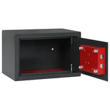 Safe Box with Lock Dark grey 31 x 20 x 20 cm Steel 42011314