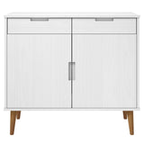 Sideboard MOLDE White 90x40x80 cm Solid Wood Pine 350547