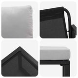 Garden Furniture with Cushion 4 pcs Light Grey Polyester 42009982