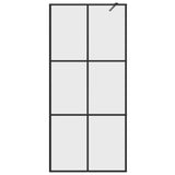 Walk-in Shower Wall with Clear ESG Glass 80x195 cm Black 151023