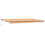 Retractable Awning Manual Yellow and orange 600 x 350 cm Fabric 3331713
