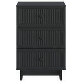 Bedside Cabinet Black 43 x 41 x 66.5 cm Engineered Wood 893866