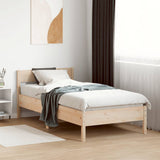 Bed Frame without Mattress 75x190 cm Small Single Solid Wood Pine 842782