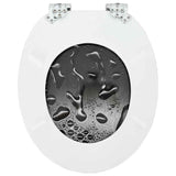 Soft-Close Toilet Seat Grey 44 x 38 cm MDF board 42027182