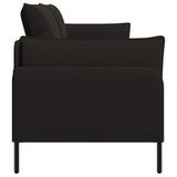 3-Seater Sofa Black 222 x 81 x 89 cm Velvet 42048648