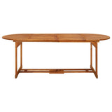 Dining Set Brown Solid Acacia Wood Large Foldable Dining Set 3086975