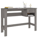 Desk HAMAR Light Grey 110x40x75 cm Solid Wood Pine 340459