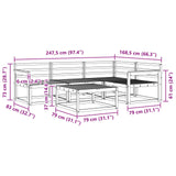 Outdoor Sofa Set 5 pcs Natural Solid Acacia Wood 3367532