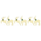 LED Reindeers 6 pcs Gold Fabric 3385896