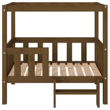 Dog Bed Honey Brown 95.5x73.5x90cm Solid Wood Pine 822385