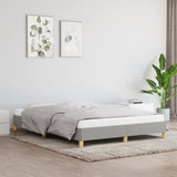 Bed Frame without Mattress Light Grey 135x190 cm Double Double Fabric 349833