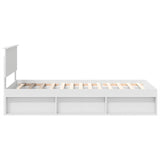 Bed Frame with Headboard White 100 x 200 cm Engineered wood 3407913