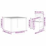 Garden Dining Set 3 pcs Brown Solid Acacia wood 3375658