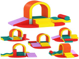 Kids Soft Play Set, 10PCs PU Leather Foam Climbing Blocks for Climb and Crawl, Educational Toys for T3398P553439
