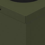Solar LED Pathway Light 2 pcs Olive Green Cold Rolled Steel 879754