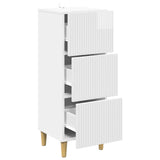 Drawer Cabinet High Gloss White 33 x 34.5 x 90 cm 894619
