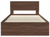 Bed Frame with Headboard Brown Oak 90 x 200 cm Engineered Wood 3408717