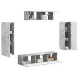 TV Cabinet 5 pcs Concrete Grey 3409171