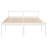 Bed Frame White Solid pine wood 120x200 cm Solid Wood Bed Frame 810610