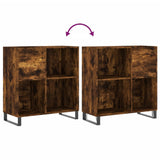 Record Cabinet Smoked Oak 84.5x38x89 cm Engineered Wood 831777