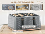 1.7L 3000W Fast Boil Kettle & 4 Slice Toaster Set, Kettle and Toaster Set with 7 Browning Controls, T3398P344737