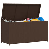 Garden Storage Box Brown 120x50x60 cm Poly Rattan 42499
