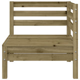 Garden Sofa Set of 2 Natural Wood Treated pinewood Medium 837990