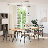 Dining Table Legs X-Shaped 2 pcs Natural Steel 57x cm Steel 4012915