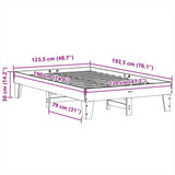 Bed Frame without Mattress White 120x190 cm Small Double Solid Wood Pine 855374
